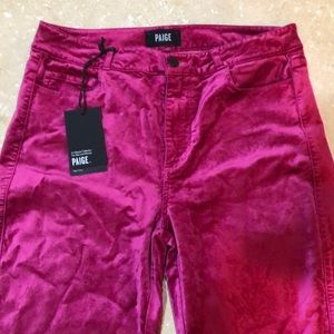Paige velvet skinny jeans